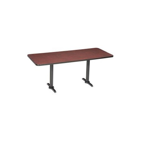 National Public Seating Interion Breakroom Table, 72Lx36Wx29H, Mahogany 695846MH